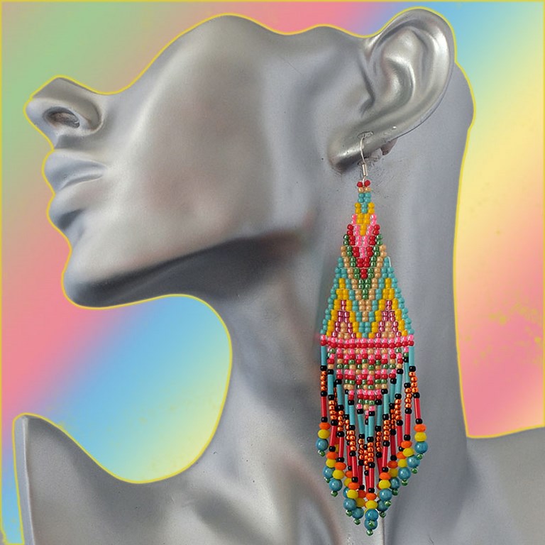  Boucles d'oreilles ethnique