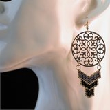 Boucles d'oreilles rosace