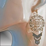 Boucles d'oreilles rosace