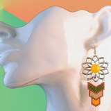 Boucles d'oreilles rosace