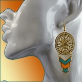 Boucles d'oreilles rosace