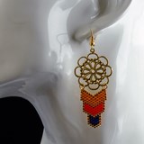 Boucles d'oreilles rosace