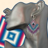 boucles d'oreilles triangle ethnique