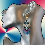 boucles d'oreilles triangle ethnique