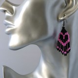 boucles d'oreilles triangle ethnique  