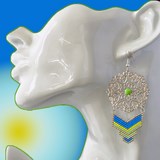Boucles d'oreilles rosace