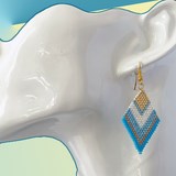 boucles d'oreilles losange