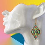 Boucles d'oreilles losange  