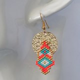 Boucles d'oreilles rosace