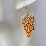 Boucles d'oreilles rosace