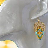 Boucles d'oreilles rosace