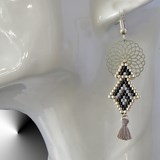 Boucles d'oreilles rosace