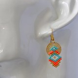 Boucles d'oreilles rosace