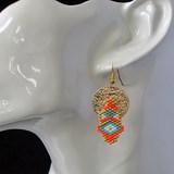 Boucles d'oreilles rosace