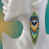 Boucles d'oreilles plume