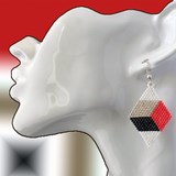 boucles d'oreilles losange