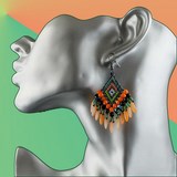 boucles d'oreilles triangle ethnique