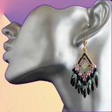 boucles d'oreilles triangle ethnique