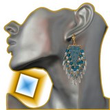 boucles d'oreilles perles triangle 