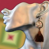 Boucles d'oreilles fantaisie rétro