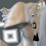 Boucles d'oreilles fantaisie rétro